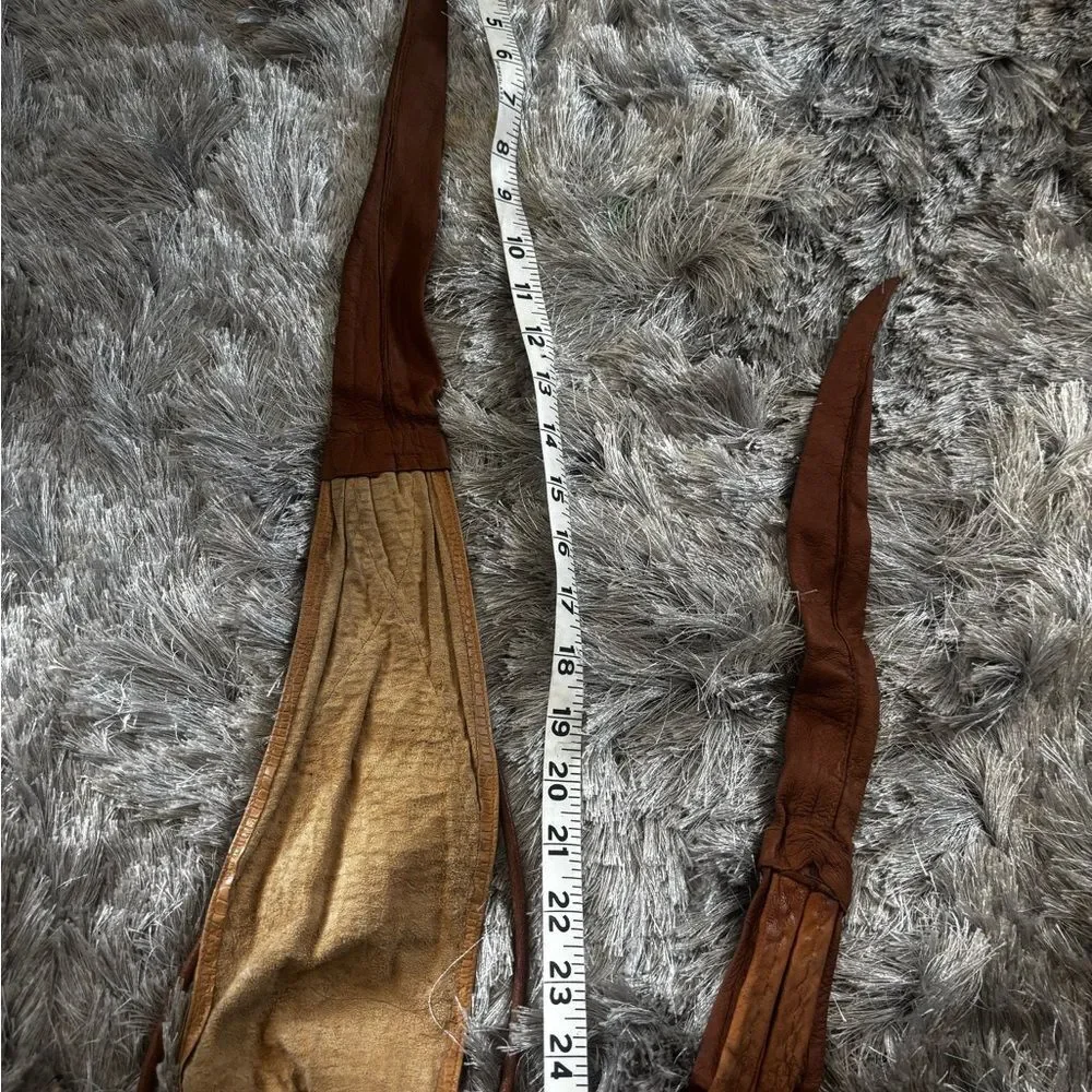 Lisandro sarasola leather dress belt accessory animal print rope vintage y2k